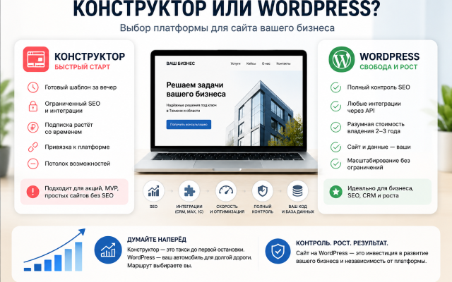 Чем сайт на WordPress лучше конструктора