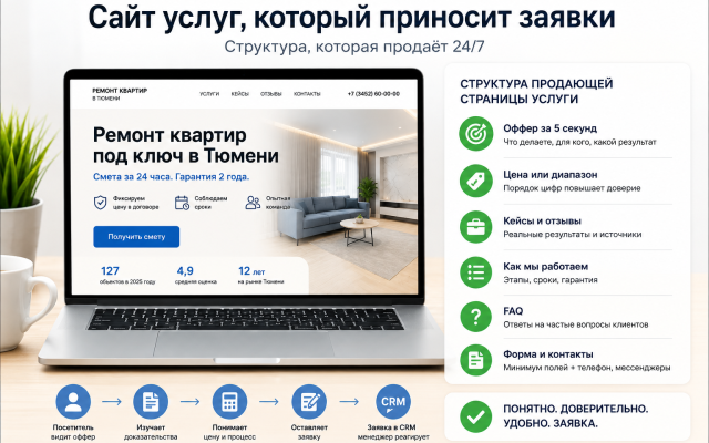 Что должно быть на сайте услуг, чтобы он продавал