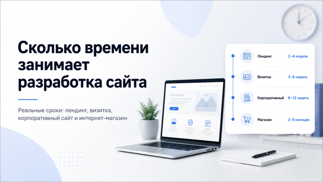 Сколько времени занимает разработка сайта под ключ
