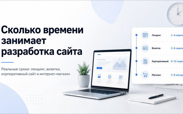 Сколько времени занимает разработка сайта под ключ