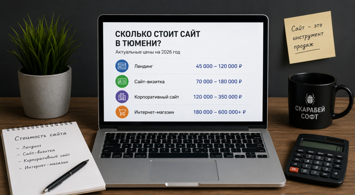 Сколько стоит сайт в Тюмени в 2026 году