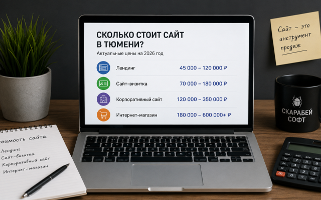 Сколько стоит сайт в Тюмени в 2026 году